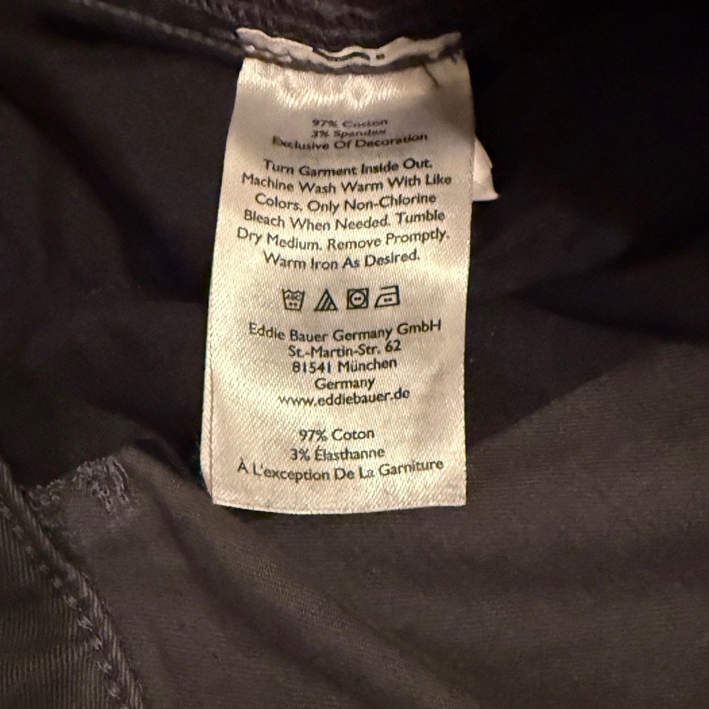 Eddie Bauer Womens Chino Pants Gray Stretch Cotton Straight Leg Size‎ 10 Street - Picture 8 of 8